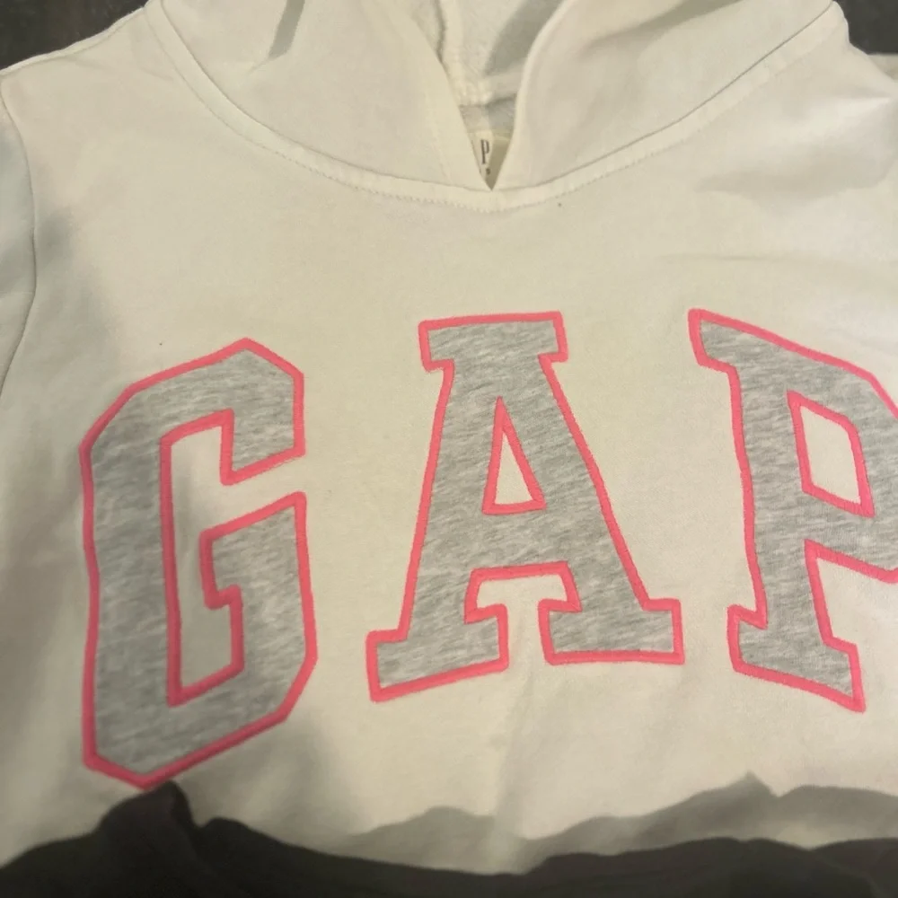 GAP Kids Logo Hoodie & T-Shirt Set Size L (10) White & Black Sparkle